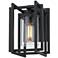 Tribeca Natural Black 1-Light Outdoor Wall Light with Clear Glass