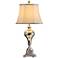 Tribeca Silver Glass Font Table Lamp