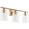 Tribute 25" Wide Aged Brass 3-Light Vanity Bath Light