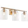2_Tribute 25" Wide Aged Brass 3-Light Vanity Bath Light more views