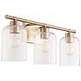 3_Tribute 25" Wide Aged Brass 3-Light Vanity Bath Light more views
