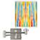 Tricolor Wash Brushed Nickel Swing Arm Wall Lamp