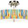 Tricolor Wash Giclee 14" Wide Ceiling Light