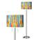 Tricolor Wash Giclee Brushed Nickel Garth Floor Lamp