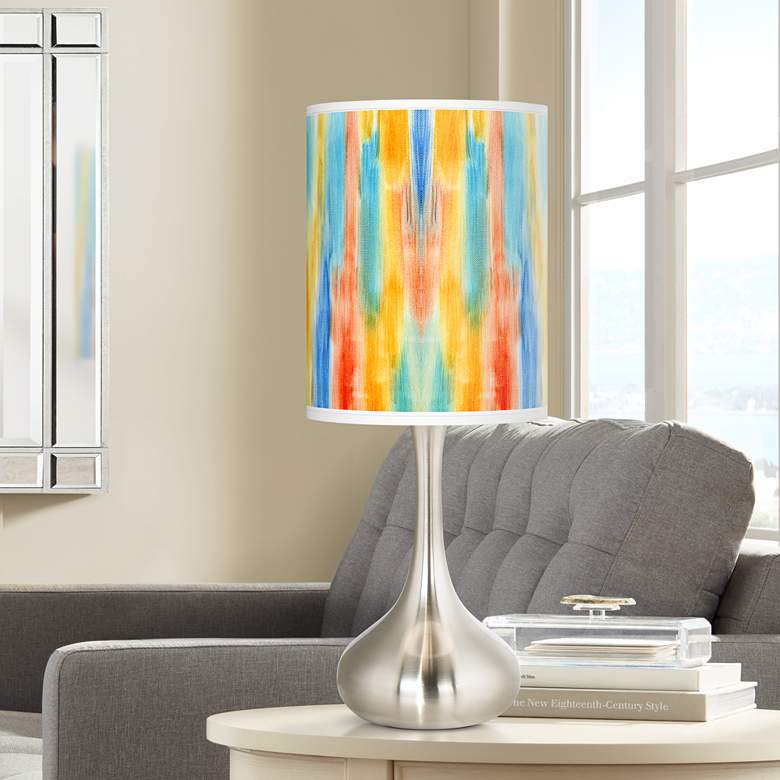 Image 1 Tricolor Wash Giclee Droplet Table Lamp