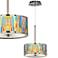 Tricolor Wash Giclee Glow 10 1/4" Wide Pendant Light