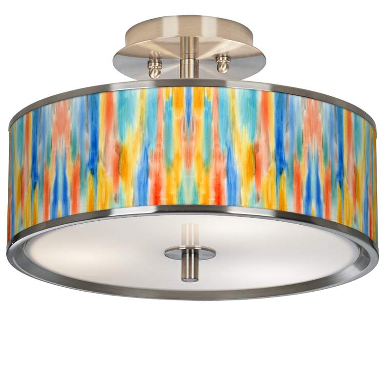Image 1 Tricolor Wash Giclee Glow 14" Wide Ceiling Light