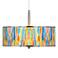 Tricolor Wash Giclee Glow 16" Wide Pendant Light