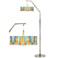 Tricolor Wash Giclee Shade Arc Floor Lamp