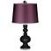 Tricorn Black Apothecary Lamp-Finial and Eggplant Shade