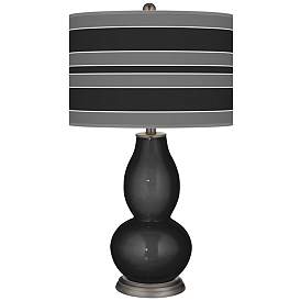 Image1 of Tricorn Black Bold Stripe Double Gourd Table Lamp