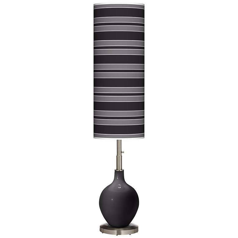 Image 1 Tricorn Black Bold Stripe Ovo Floor Lamp