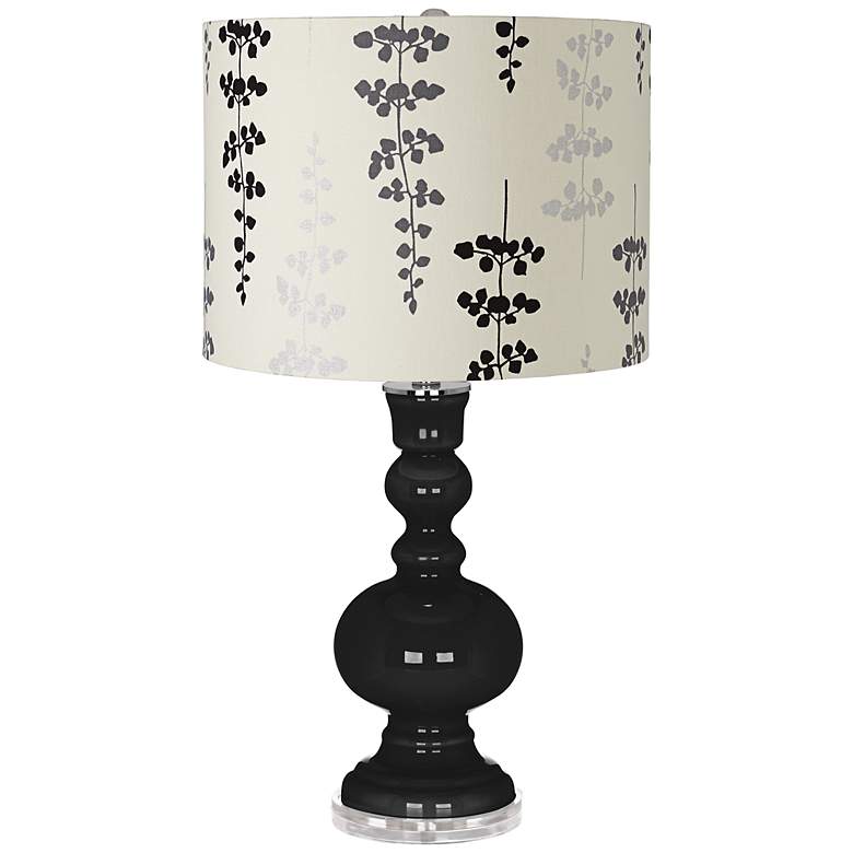Image 1 Tricorn Black Branches Drum Shade Apothecary Table Lamp