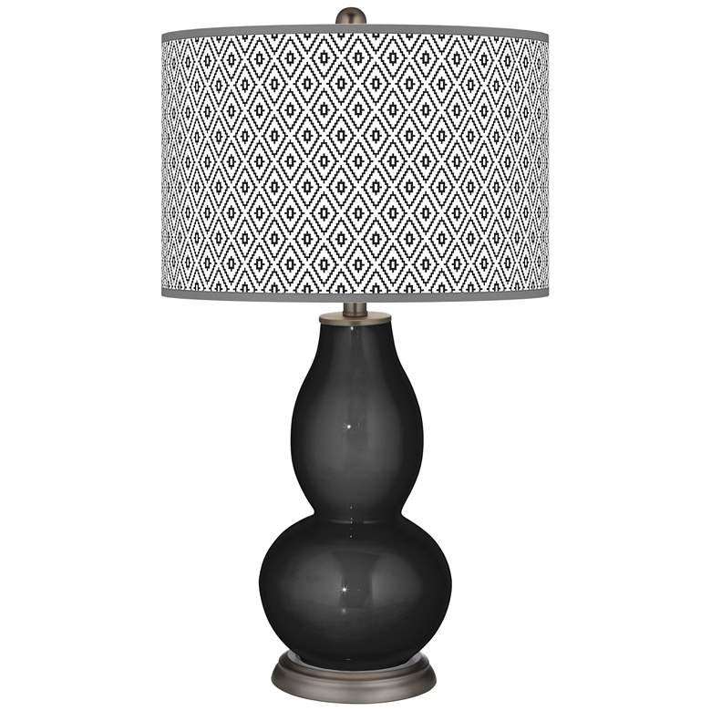 Image 1 Tricorn Black Diamonds Double Gourd Table Lamp