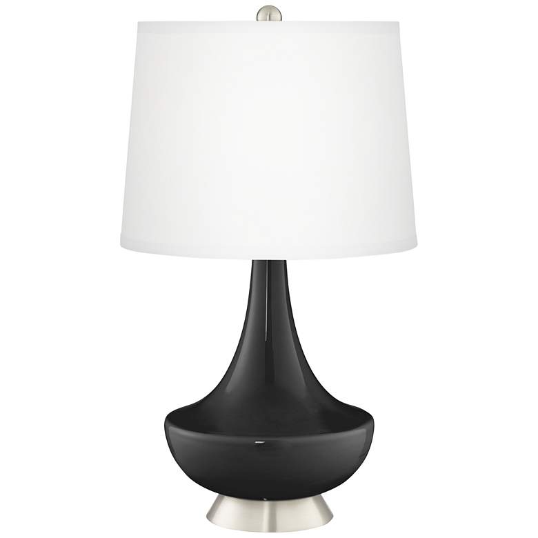 Image 2 Tricorn Black Gillan Glass Table Lamp