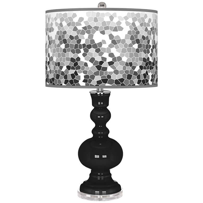 Image 1 Tricorn Black Mosaic Giclee Apothecary Table Lamp