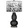 Tricorn Black Mosaic Giclee Double Gourd Table Lamp