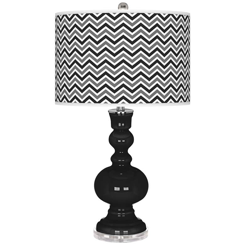 Image 1 Tricorn Black Narrow Zig Zag Apothecary Table Lamp