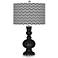 Tricorn Black Narrow Zig Zag Apothecary Table Lamp