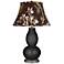 Tricorn Black Olive Botanical Double Gourd Table Lamp