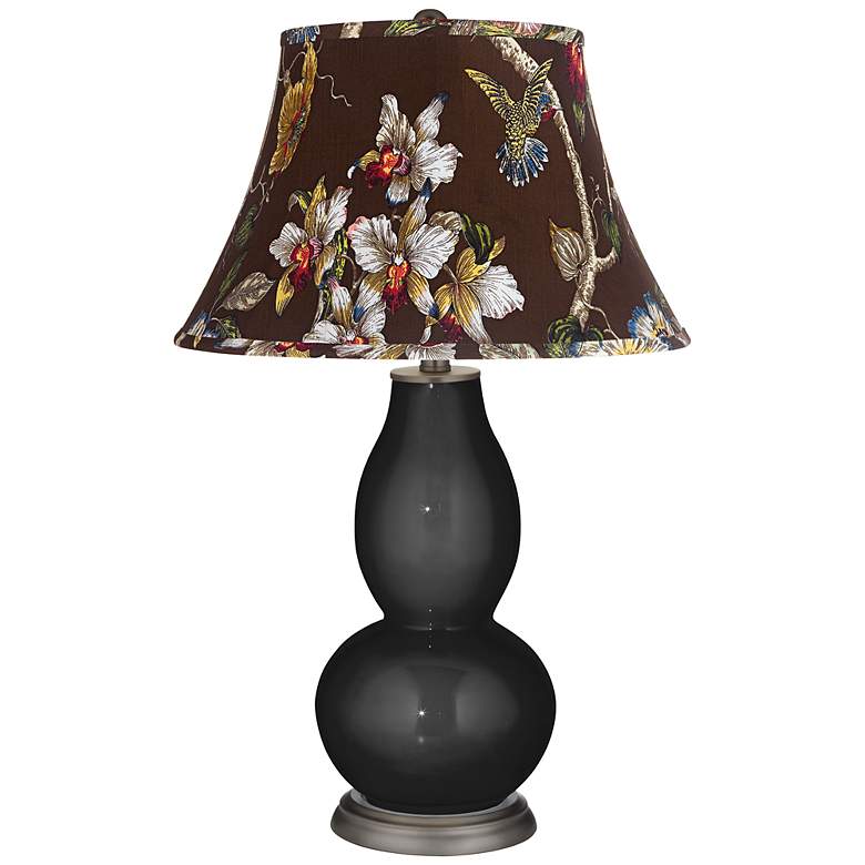 Image 1 Tricorn Black Olive Botanical Double Gourd Table Lamp