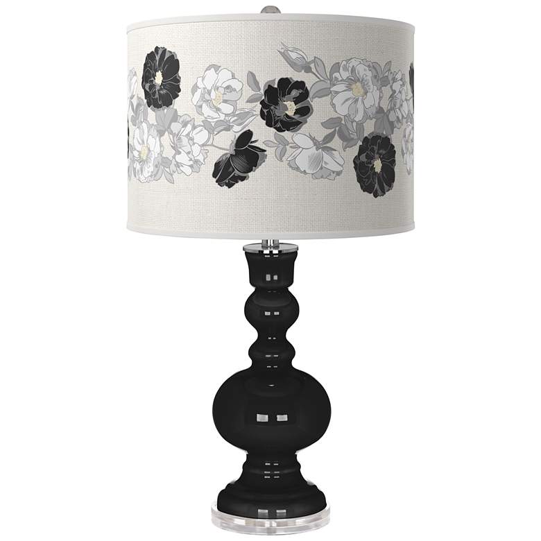 Image 1 Tricorn Black Rose Bouquet Apothecary Table Lamp