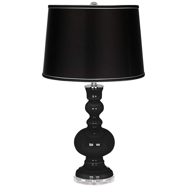 Image 1 Tricorn Black - Satin Black Shade Apothecary Table Lamp