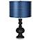 Tricorn Black - Satin Blue Zig Zag Shade Apothecary Lamp