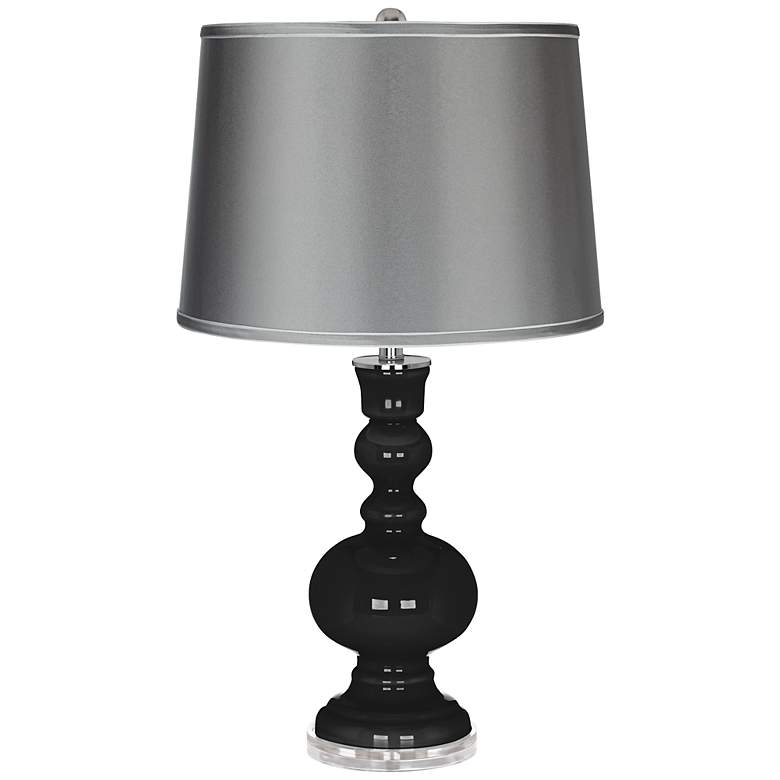 Image 1 Tricorn Black - Satin Charcoal Shade Apothecary Lamp