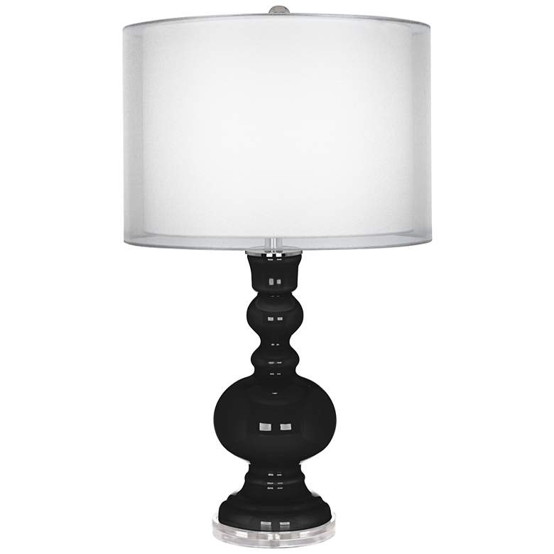 Image 1 Tricorn Black Sheer Double Shade Apothecary Table Lamp
