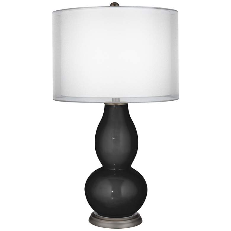 Image 1 Tricorn Black Sheer Double Shade Double Gourd Table Lamp