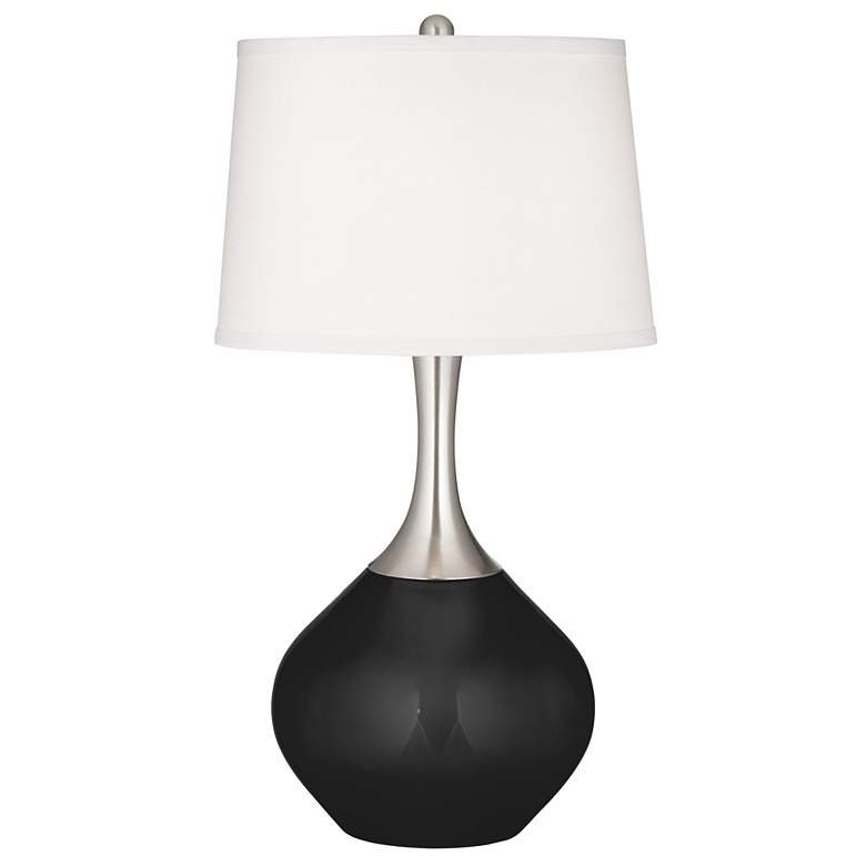Image 2 Tricorn Black Spencer Table Lamp with Dimmer