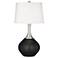 Tricorn Black Spencer Table Lamp with Dimmer