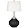 Tricorn Black Spencer Table Lamp with Dimmer