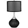 Tricorn Black Spencer Table Lamp with Organza Black Shade