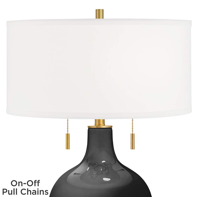 Image 2 Tricorn Black Toby Brass Accents Table Lamp more views