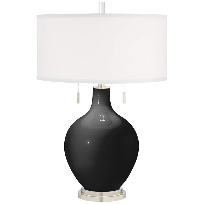 Image 2 Tricorn Black Toby Table Lamp with Dimmer