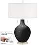 Tricorn Black Toby Table Lamp with Dimmer