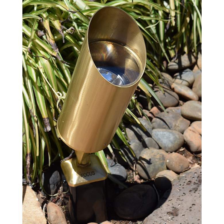 Image 2 Trieste 9 1/4 inch High Brass LED Landscape Spot Light more views