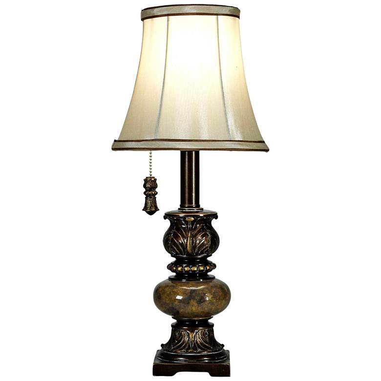 Image 1 Trieste Marble 18 1/2" High Accent Table Lamp w/ Ivory Shade