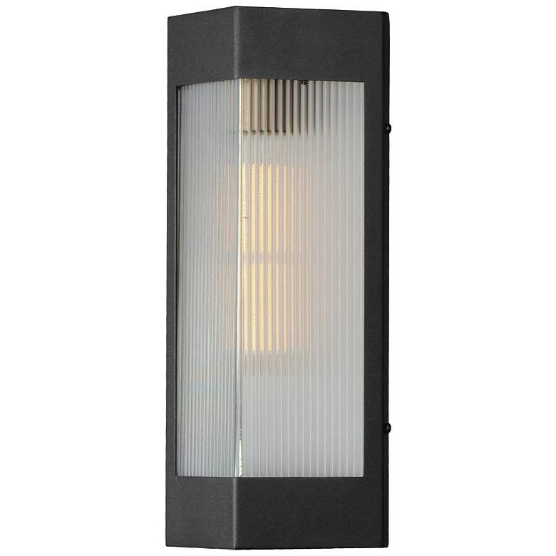 Image 2 Triform 14" Outdoor Wall Sconce Black / Antique Brass