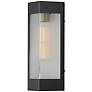 2_Triform 14" Outdoor Wall Sconce Black / Antique Brass