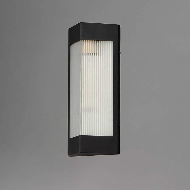 Image 1 Triform 14" Outdoor Wall Sconce Black / Antique Brass