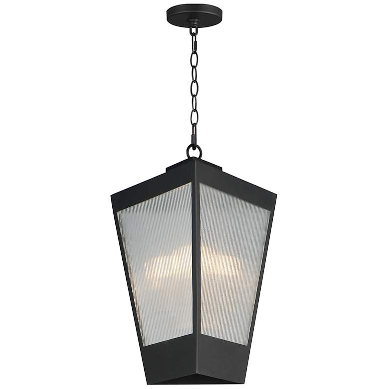 Image 2 Triform 16" High Black Outdoor Hanging Light