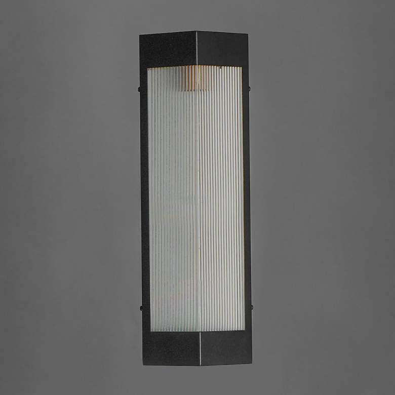 Image 3 Triform 20" Outdoor Wall Sconce Black / Antique Brass more views