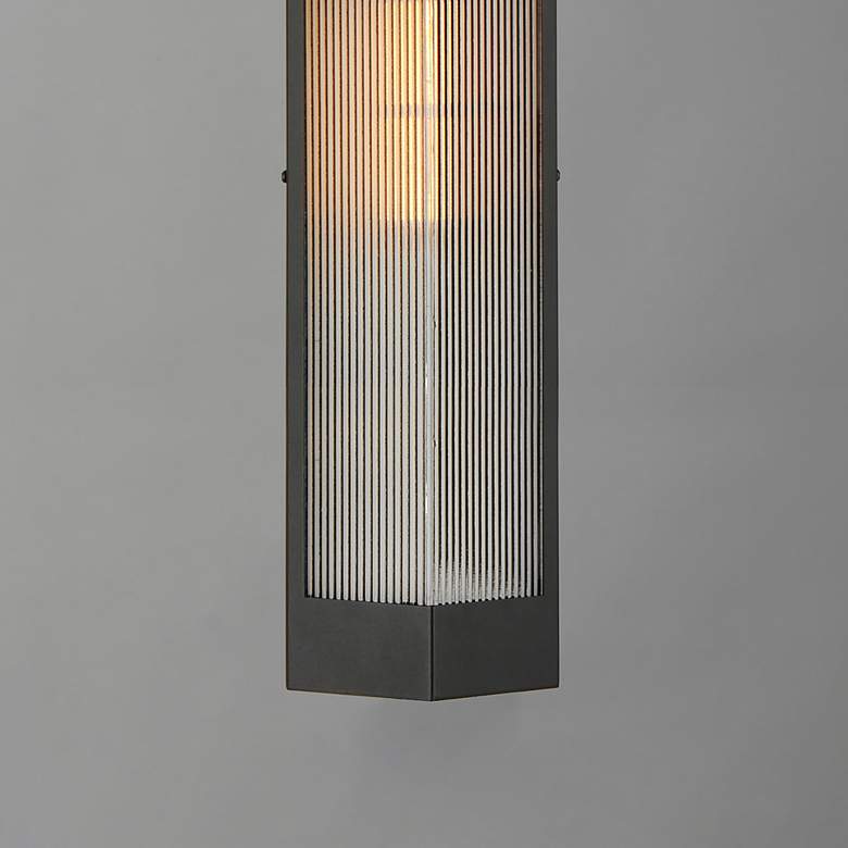 Image 4 Triform 20" Outdoor Wall Sconce Black / Antique Brass more views
