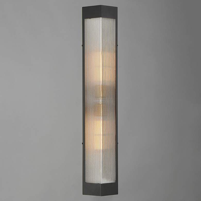 Image 1 Triform 32" Outdoor Wall Sconce Black / Antique Brass