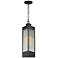 Triform 7.5" LED Outdoor Pendant Black / Antique Brass