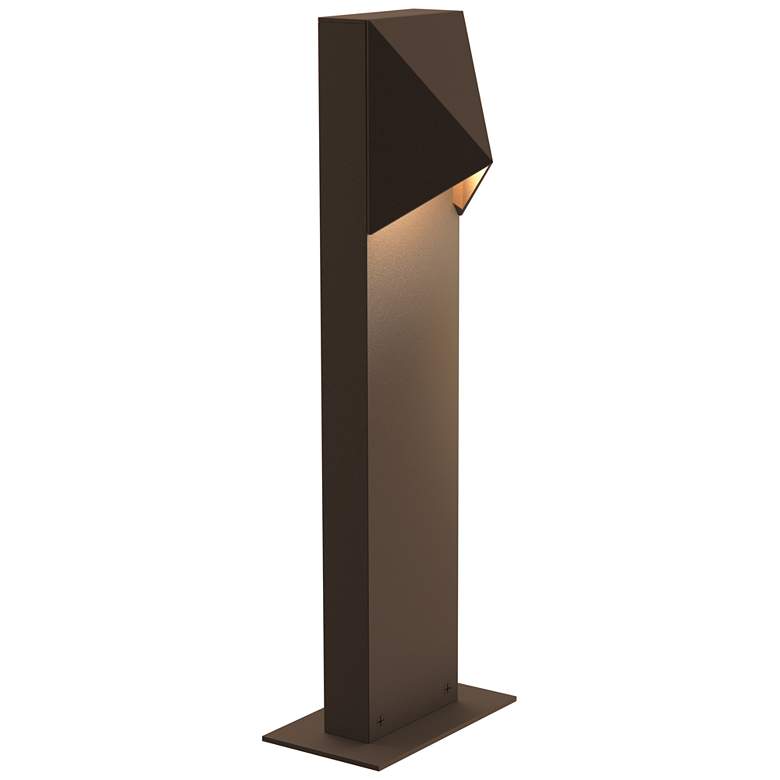 Image 1 Triform Compact 16" High Textured Bronze LED Bollard Light