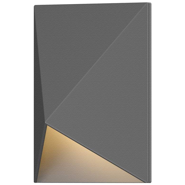 Image 1 Triform Compact 4.5" High Textured Gray LED Wall Sconce